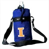 University of Illinois Fighting Illini Logo Water Bottle Holder and Bottle Sport Fitness Workout Gifts and Gift Ideas For Man Men Him Her Women Ladies Runners Joggers Sports OFFICIAL NCAA MERCHANDISE Waterbottle