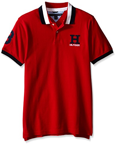 red tommy hilfiger polo