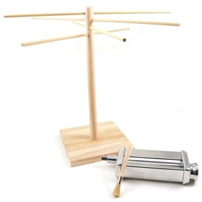 KitchenAid Pasta Roller Stand Mixer Attachment with Bonus Norpro Pasta Drying Rack