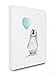 Stupell Industries Baby Penguin with Blue Balloon Stretched Canvas Wall Art, 16 x 1.5 x 20, Proudly Made in USA
