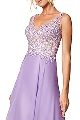 A-line V-neck Chiffon 2015 Beaded Applique Keyhole Lace Evening Dress/Homecoming Dress/Prom Dress 