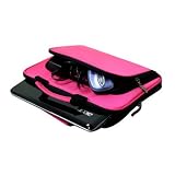 CaseCrown Premium Double Memory Foam Laptop Case with Front Pocket (Nylon Hot Pink) for Acer Aspire One Pro 11.6-inch Netbook