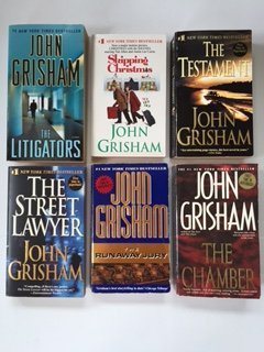John Grisham (6 Book Set) The Litigators -- Skipping Christmas -- The Testament -- The Street Lawyer -- The Runaway Jury -- The Chamber.