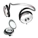 Coby Neckband Digital Stereo Headphone with Bonus Earphones and Carrying Case CV231WHT (White)