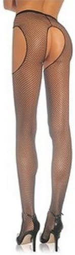 Sexy Sheer Black Fishnet Suspender Crotchless Pantyhose Suitable any Season by Maxshopmore