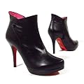 BUFFALO Glattleder Damen Stiefeletten (Schwarz)