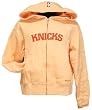 New York Knicks NBA-4-Her Junior Womens Hooded Sweatshirt, Glam Hoodie, Peach
