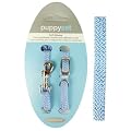 (Soft Weave) Puppy Collar & Lead Set Blue