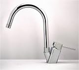 Bathroom Modern Contemporary Chrome Finish Single Hole Installation Lavatory Sink Vanity Faucet 10