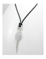 Cotton CZ Necklace In 92.5 Sterling Silver