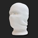 White Single Hole Knit Ski Mask / Tactical Mask