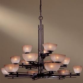 Minka 1278-357 Lineage 15 Light Chandeliers, Iron Oxide by Minka