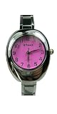 Round pink face watch Italian charm