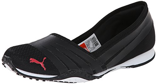 PUMA Women's Asha ALT 2 B Slip-On Flat, Black/Geranium, 10 M US