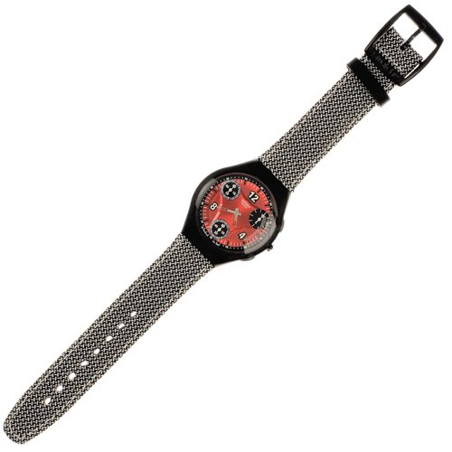 Swatch Skin Chrono Collection Redrum Weave Grey Mens Watch SUYB107
