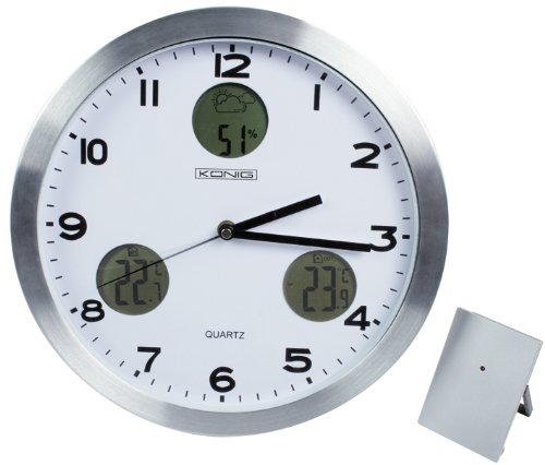 K&ouml;nig KN-CL30 Wanduhr mit Aussensensor