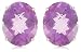 14k Choice of White or Yellow Gold 10x8mm Amethyst Oval Checkerboard Stud Earrings