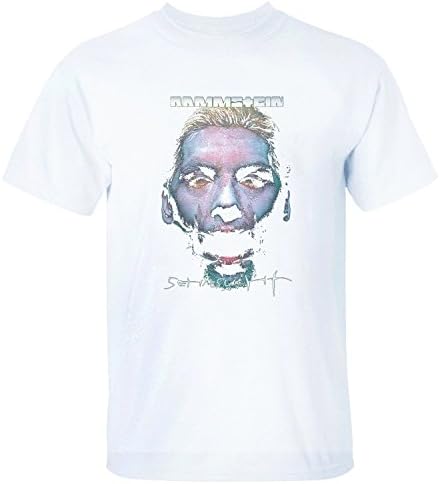 QANG Men's Rammstein Till Lindemann Cotton Youth T Shirts white XL