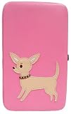 Fluff Chihuahua Dog Pink Opera Metal Frame Wallet