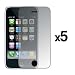 5-Pack Premium Reusable LCD Screen Protector with Lint Cleaning Cloth for Apple iPhone 3G 8GB 16GB [Accessory Export Packaging]