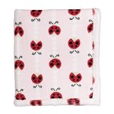 Tiddliwinks Pink Ladybug Printed Boa Blanket
