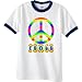 Youth Peace Rainbow Short Sleeve Ringer T-Shirt