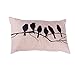 Hatop Decorative Linen blend Square Throw Pillow Case Cushion Cover (A)