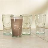 Cow Embossed Milk Glasses
