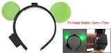 Amico Blk Green Round Ear Shape Decor Halloween LED Headband