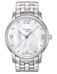 Tissot Womens T052.210.11.117.00 White Mother-Of-Pearl Dial Lady Round Watch