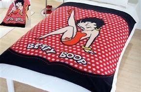 Betty Boop Polka Dot Fleece Blanket Throw