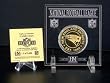 New England Patriots 24KT Gold - 2008 Official NFL Game Coin in Archival Etched Acrylic