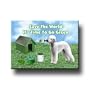 Bedlington Terrier Go Green Fridge Magnet