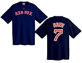 J. D. Drew Boston Red Sox 2-Sided MLB Short Sleeve Tee Shirt By Majestic (M=40)
