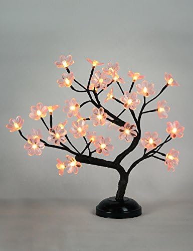 Lightshare 16Inch 36LED Big Blossom Flower Bonsai Light,Pink Flower