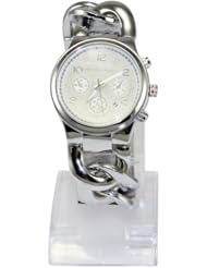 Unisex Luxury Quartz Analog Super Sports Watch Wristwatch Stainless Steel Top New Silver