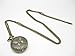 Butterfly Effect Antique Copper / Bronze Pendentif Quartz Toned Montre de poche sur un collier de ch