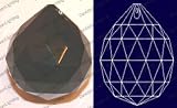 Crystal Black Ball 30% Lead Color Faceted Sphere 40 mm - 1.5 # 701-40