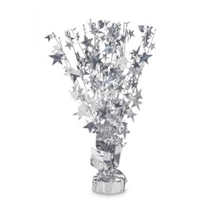 wedding reception decoration ideas, silver star centerpiece 