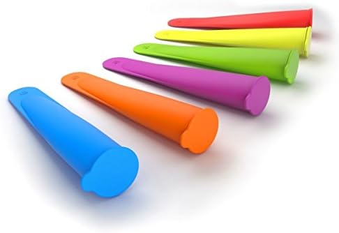 happy electron Set of 6 Silicone Ice Pop Maker Molds, BPA Free Popsicle Molds - The Best Way to Make Healthy, Drip-Free Popsicles, Freeze Pops and Smoothie Pops - No Mess, Flexible, Durable, Easy to Clean and FDA Approved - Fun, Vibrant Colors