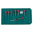 Wiha 26392 8 Piece PicoFinish Hex Driver Inch Set with Precision Handle