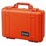 Pelican 1500 Case with Foam for Camera (Orange)