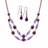 Amethyst & Copper Hues Necklace Earrings Box Set