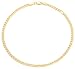 9ct Yellow Gold 3mm Hollow Curb Adjustable 10 Anklet
