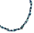 Sterling Silver Lapis and Turquoise Bead Necklace, 17-22"