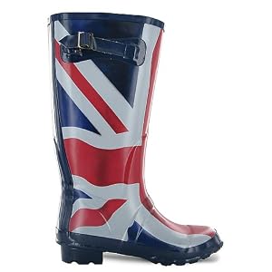 Ladies Union Jack Outdoor Wellington Boots Size 3-8