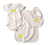 Kee-Ka 3-pc Organic Gift Set (S/S Body+Bib+Burpcloth) - You Are My Sunshine 6-12m