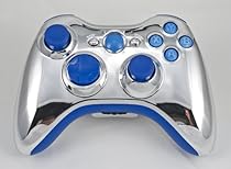 Hot Sale Drop shot, Auto-aim, Jitter Xbox 360 Modded Controller COD Ghosts, MW3, Black Ops 2, MW2, Rapid fire mod (Silver Chrome/Blue V2.0)