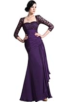 Hot Sale eDressit New Women's Purple Lace Sleeves Mother of the Bride Dress (26124906)
