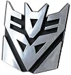 Transformers Decepticons Logo 3D Car Hood Ornament / Decal